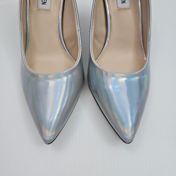 NEW Steve Madden Salza Pumps Womens 6 Iridescent Metallic Pointed Toe Stiletto - Picture 5 of 15